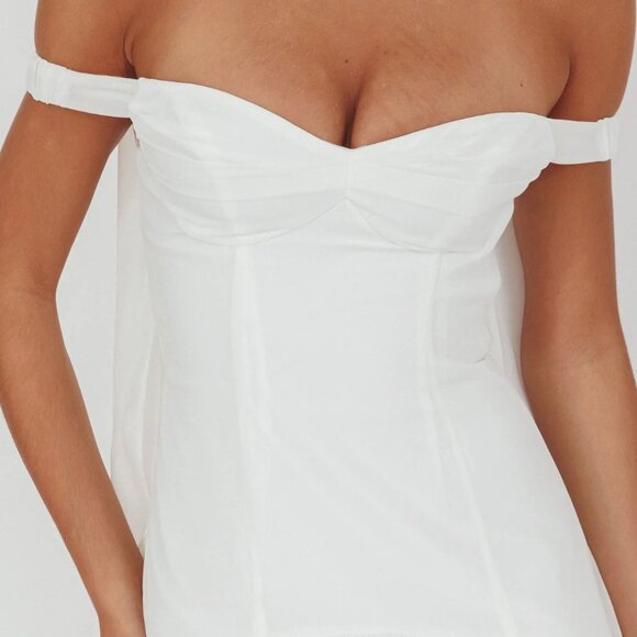 Selfie Leslie Angel Biba Drop Waist Maxi Dress - White - Picture 2 of 7